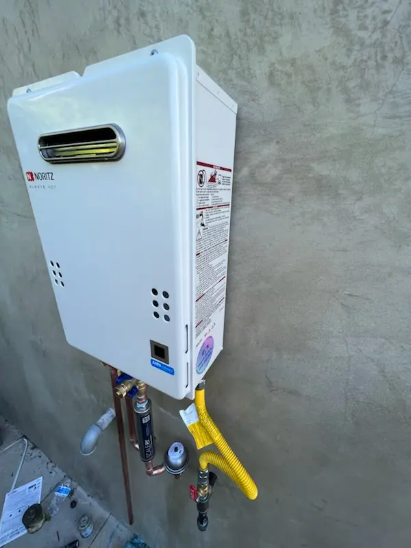 Tankless water heater installation for Hoffman homes
